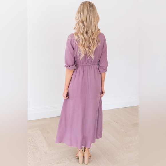 Polygram “The Rylan” modest embroidered maxi dress SZ MED - Picture 2 of 10